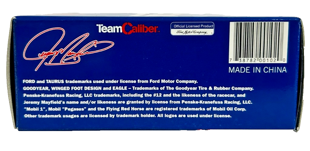 Jeremy Mayfield #12 Mobil 1 Ford Taurus 1:64 Diecast Team Caliber