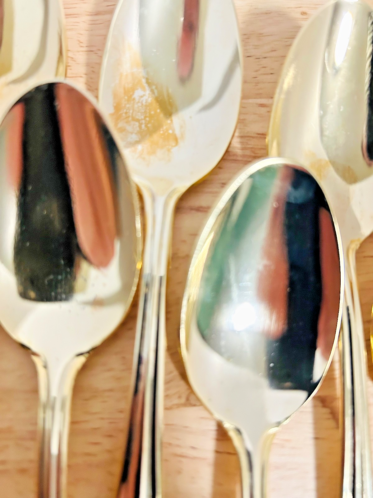 Hampton Silversmiths Gold Flatware Lot 46 Pcs Stainless Service Mixed w Case