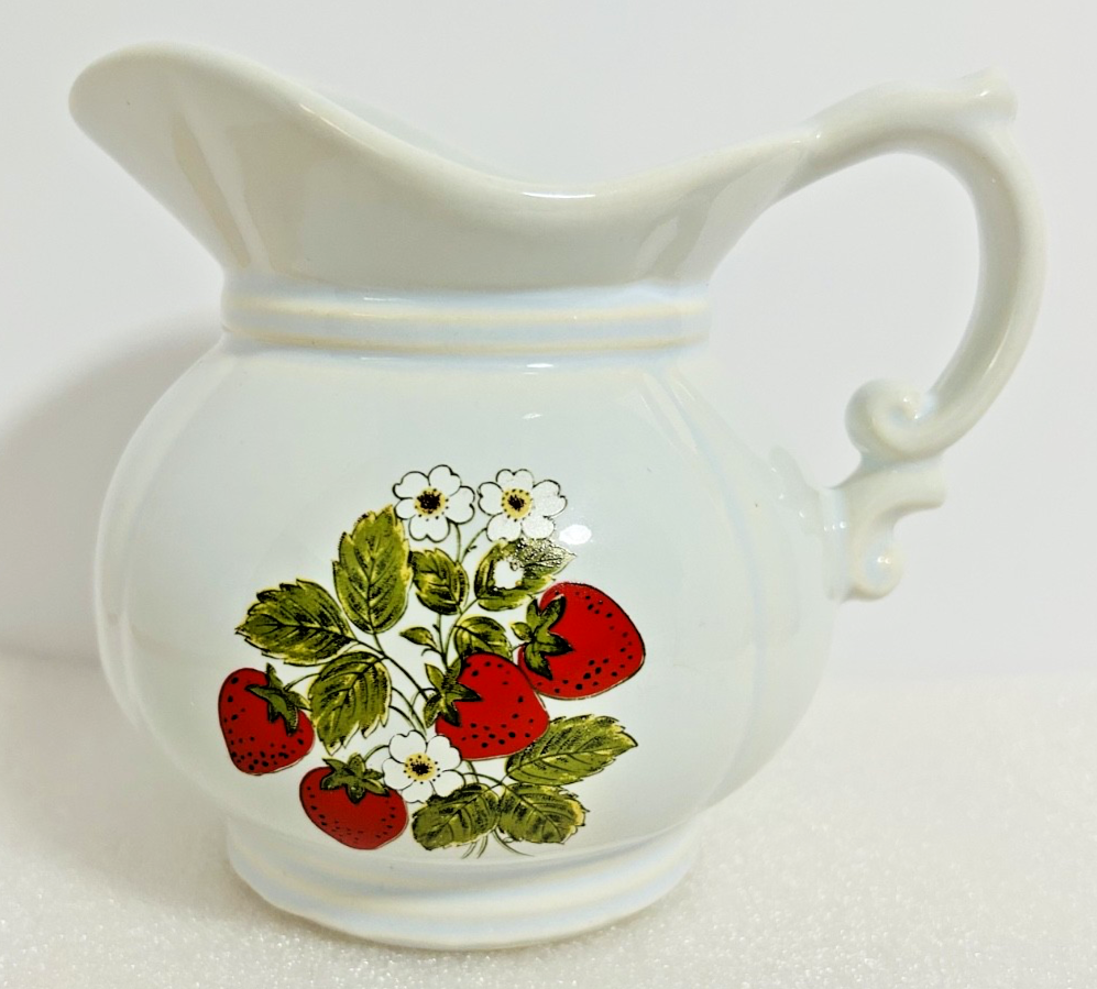 McCoy Strawberry Creamer & Open Sugar Bowl Set Vintage USA Pottery