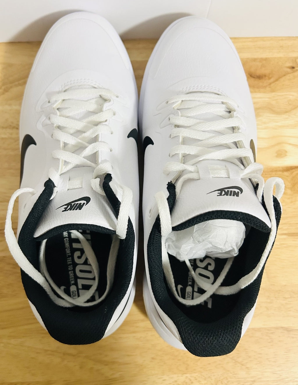 Nike Golf FITSOLE White Black Spikeless Shoes Womens 6.5 CT0531 101