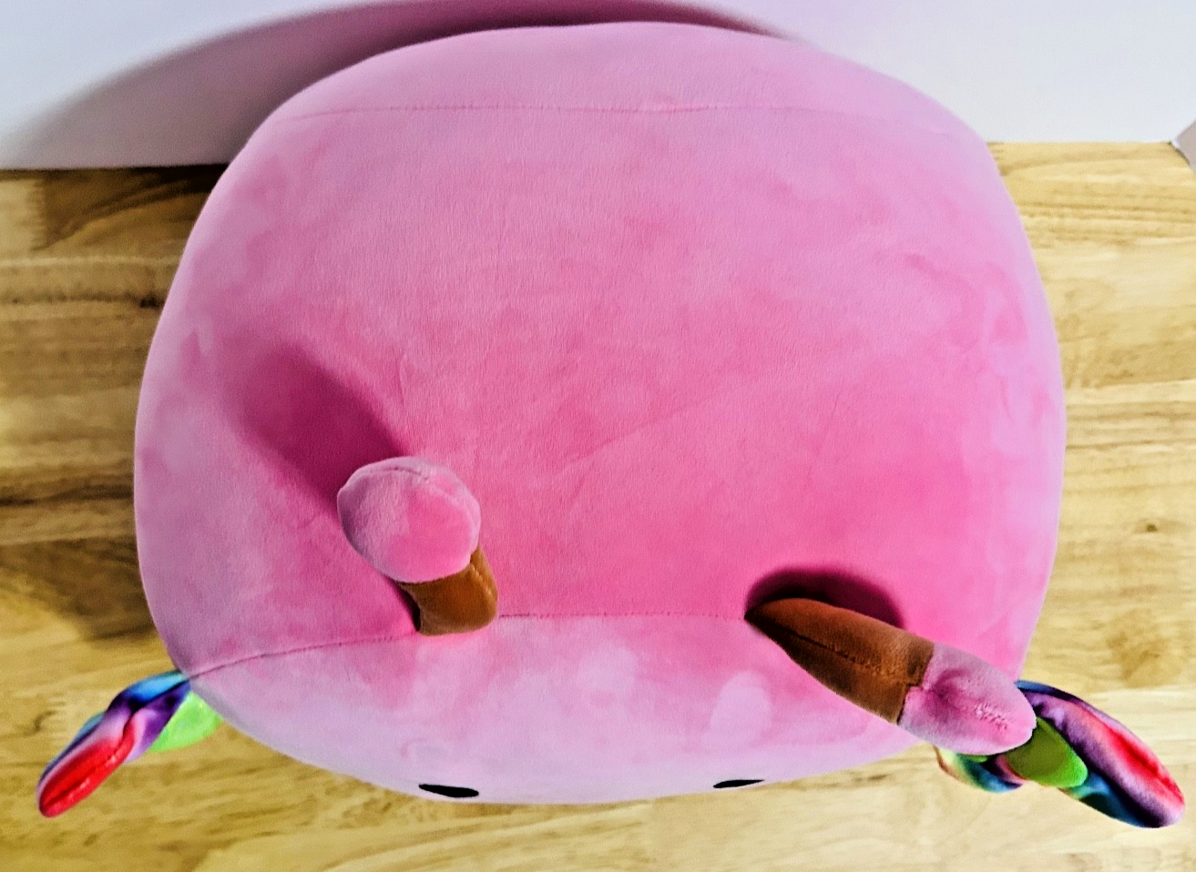 Squishmallows Stackable Pink Axolotl Plush Rainbow Gills Jazwares 16”