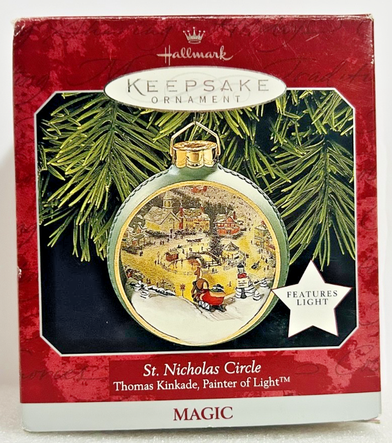 Hallmark 1998 St Nicholas Circle Kinkade Magic Lighted Ornament