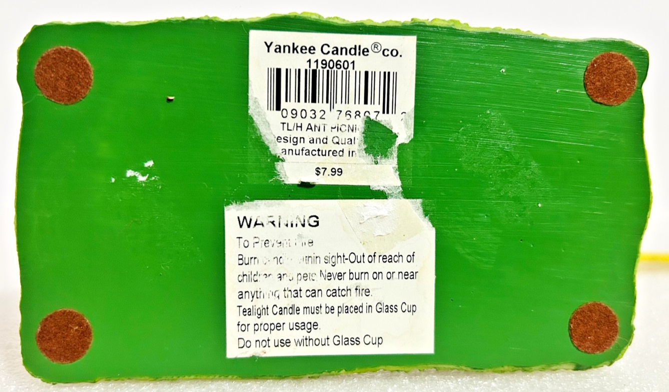 Yankee Candle Ant Picnic Tealight Holder Bench Scene Garden Decor