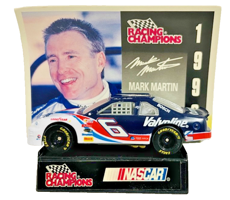 Mark Martin #6 Valvoline NASCAR Racing Champions Diecast w/ Display Card