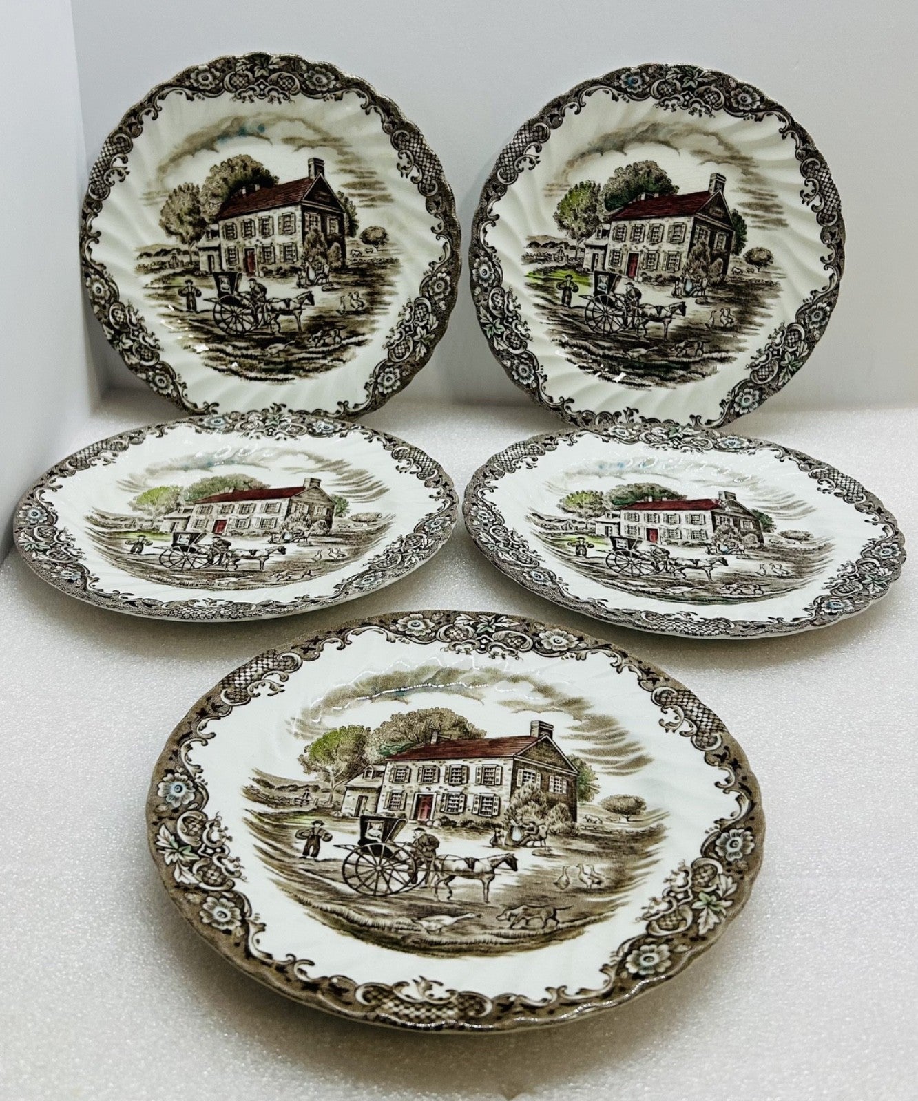 Johnson Brothers Heritage Hall Pennsylvania Fieldstone Salad Plates Set of 5