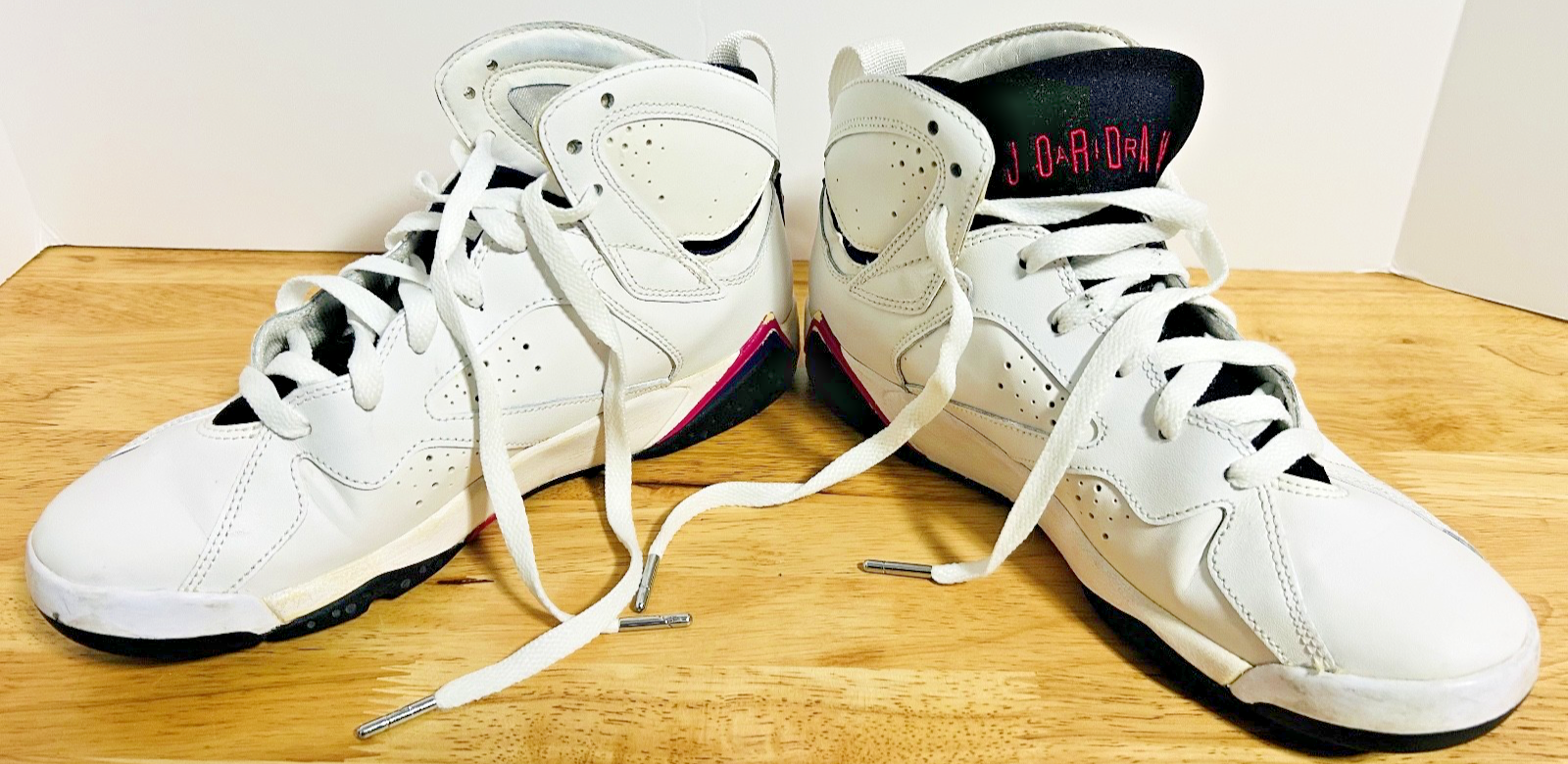 2012 Girl's Nike Air Jordan 7 Retro GS Fireberry 442960-117 Size 6.5Y