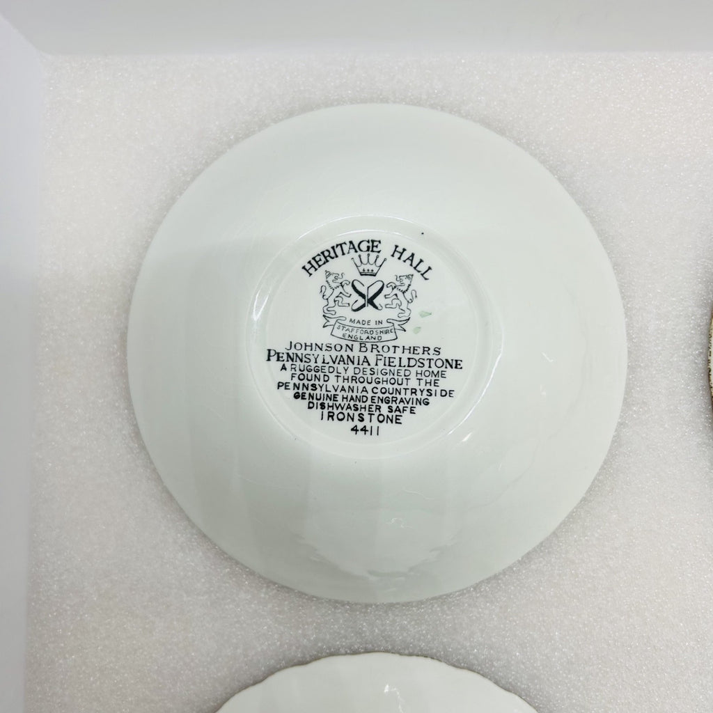 Johnson Brothers Pennsylvania Fieldstone Soup Cereal Bowls Set of 4 England