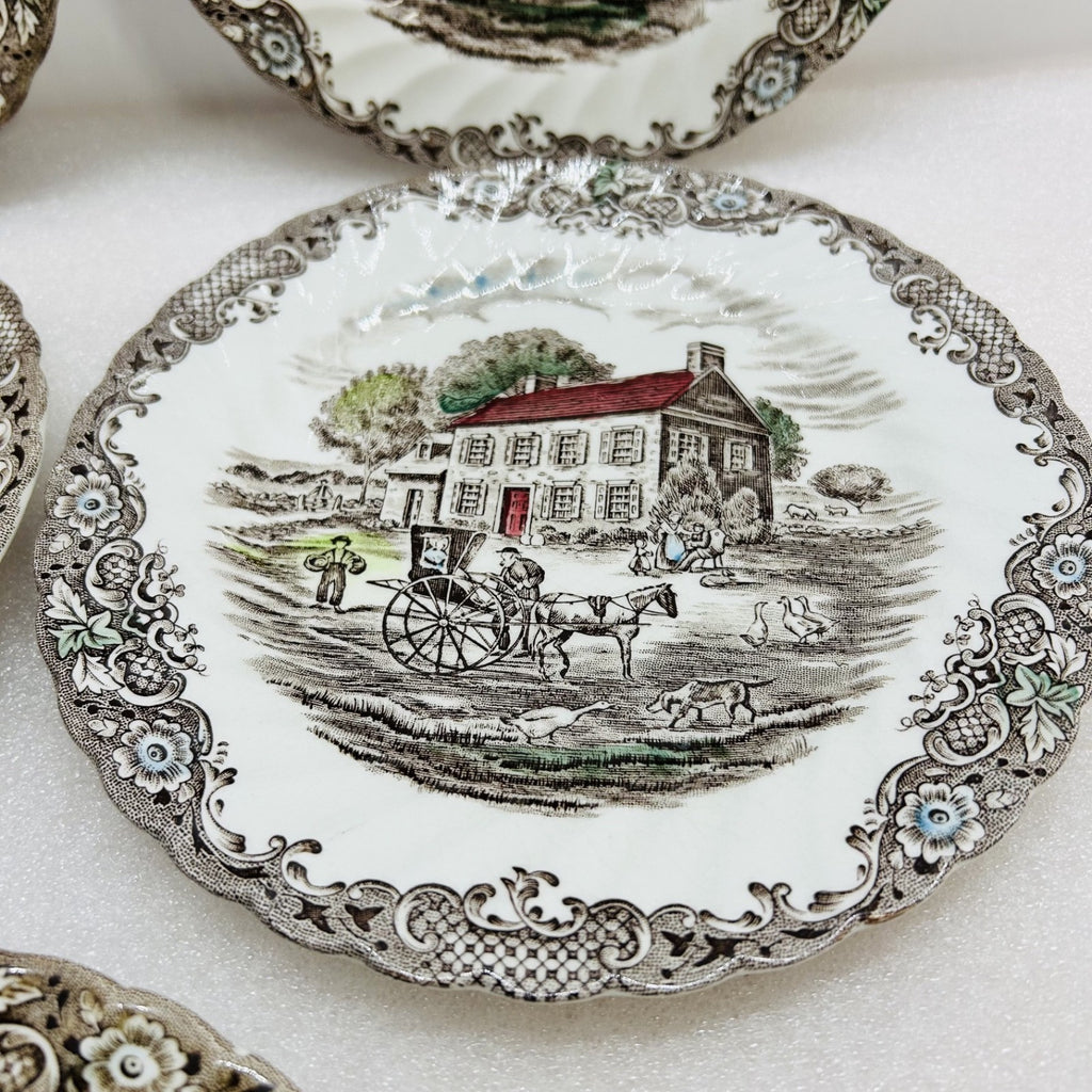 Johnson Brothers Heritage Hall Pennsylvania Fieldstone Salad Plates Set of 5