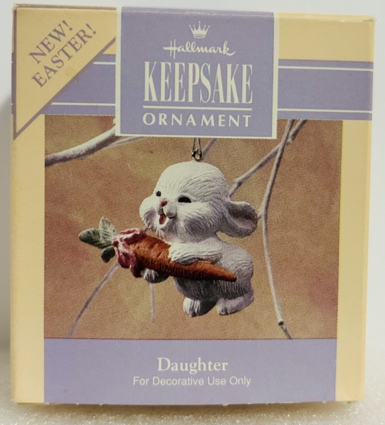 1990 Hallmark Keepsake Easter Ornament Daughter Bunny w Box