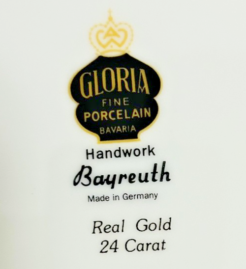 Gloria Bavaria Fruit Plates Set of 4 | 24K Gold Rim | German Porcelain