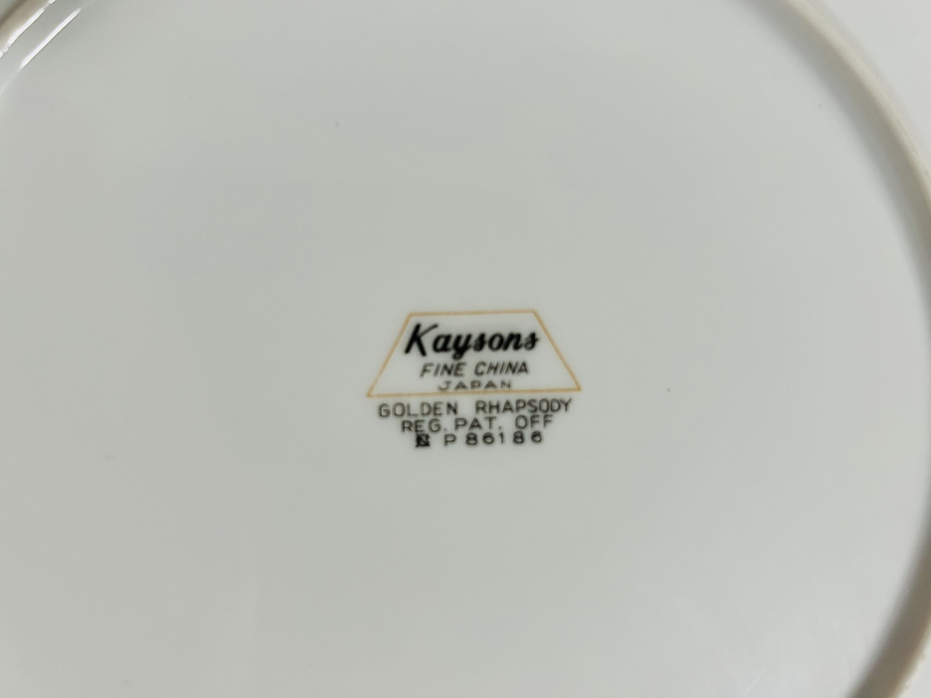 Kaysons Fine China Golden Rhapsody 10-Pc Plate Set Gold Trim Japan