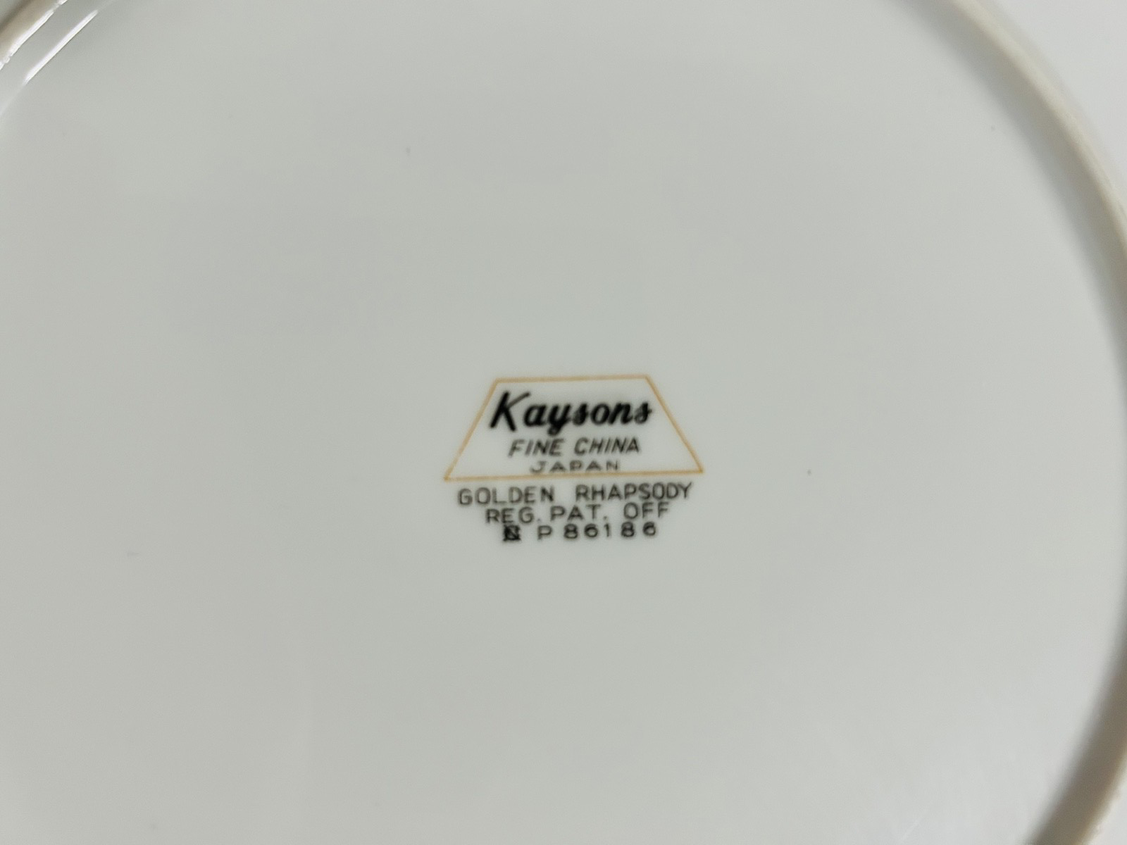 Kaysons Fine China Golden Rhapsody 10-Pc Plate Set Gold Trim Japan