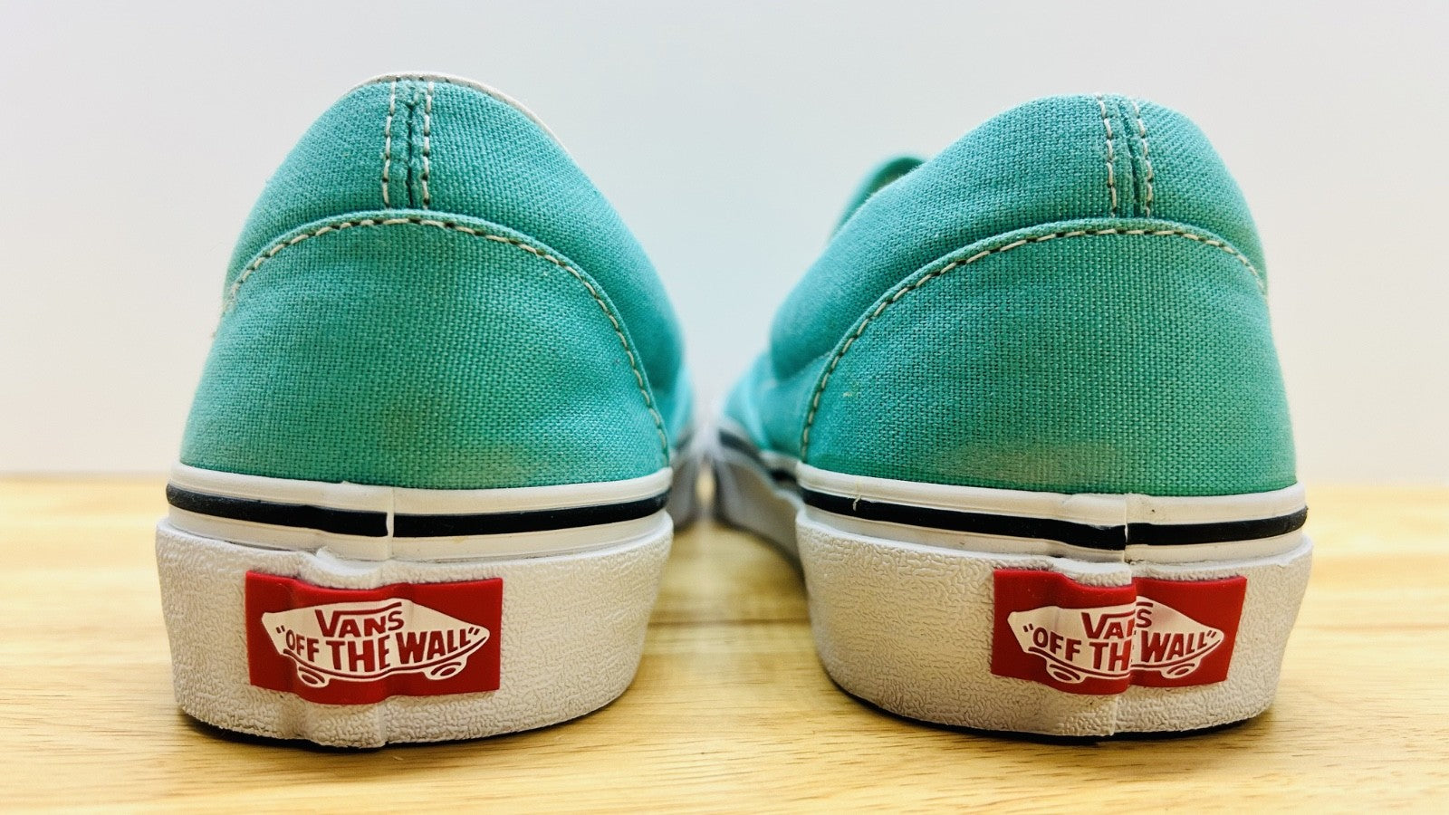 Vans Classic Slip On Teal Canvas Shoes Mens 5.5 Womens 7 Skate Casual