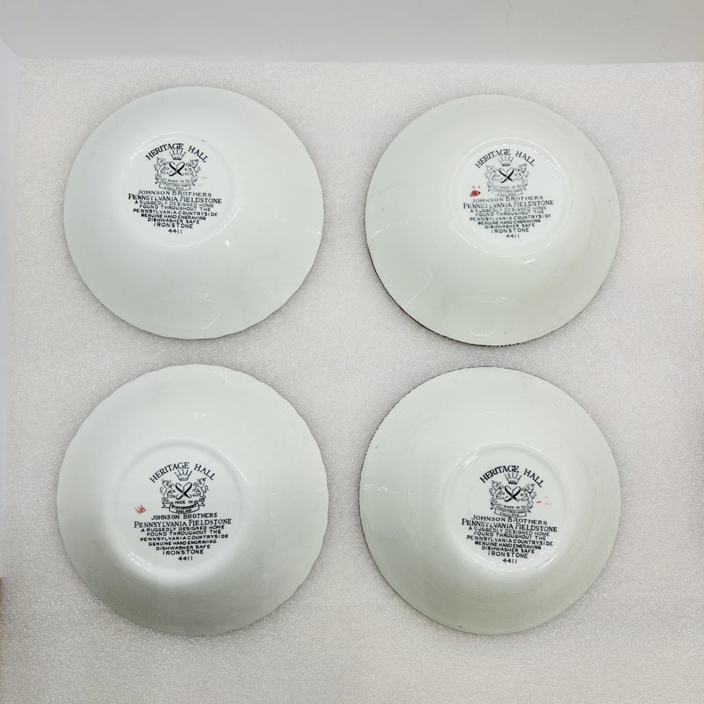 Johnson Brothers Pennsylvania Fieldstone Soup Cereal Bowls Set of 4 England