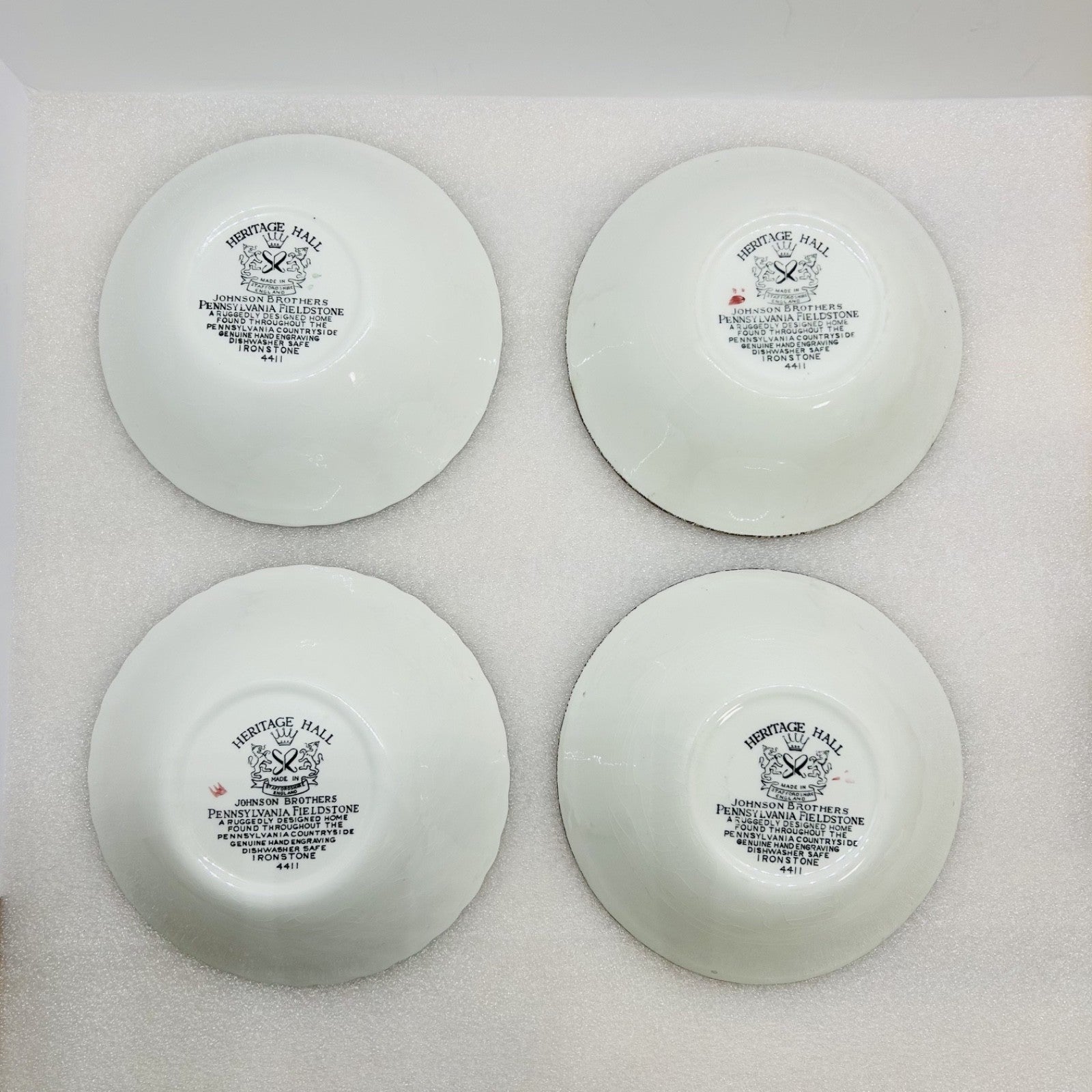 Johnson Brothers Pennsylvania Fieldstone Soup Cereal Bowls Set of 4 England