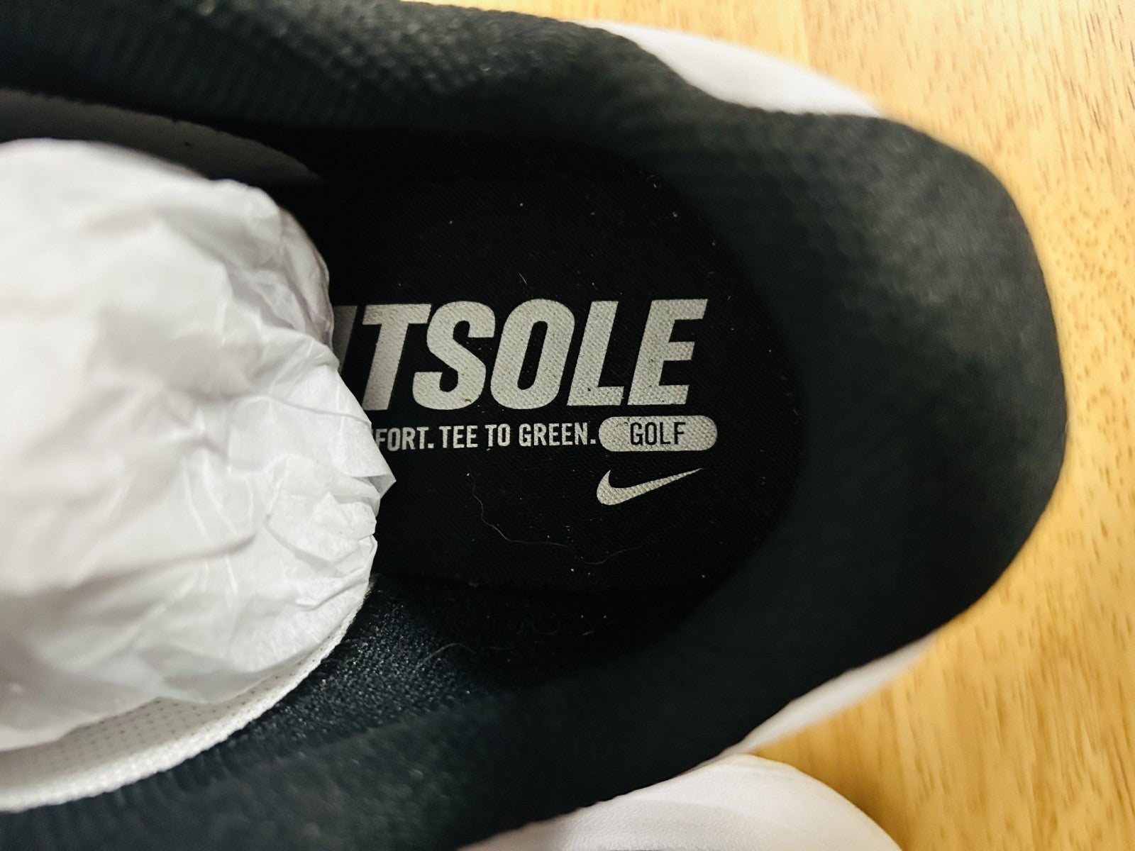 Nike Golf FITSOLE White Black Spikeless Shoes Womens 6.5 CT0531 101