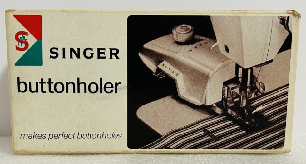 Singer Automatic Buttonholer Attachment w Templates Box Manuals Made USA