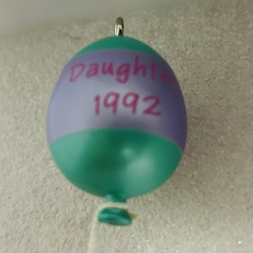 Hallmark 1992 Daughter Easter Ornament Bear Balloon Keepsake