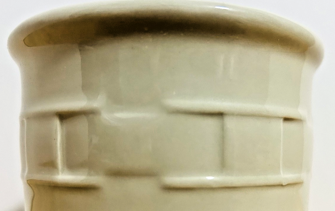 Longaberger Pottery 1 Pint Salt Crock Ivory 31691 Made in USA w Box 1998