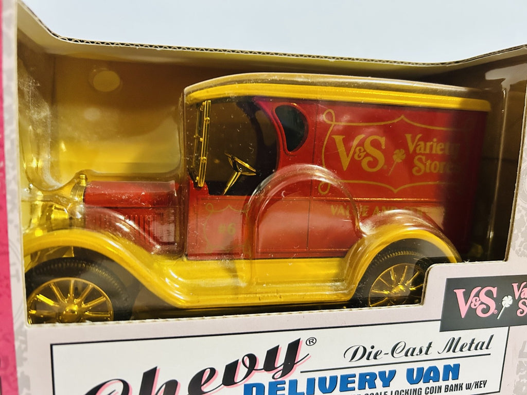 ERTL 1923 Chevy Delivery Van Coin Bank V&S Variety Stores 1/25 NIB