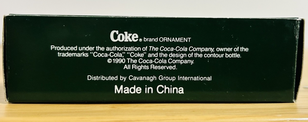 Coca-Cola Trim A Tree Santa Bottle Cap Ornament 1990 Boxed Coke