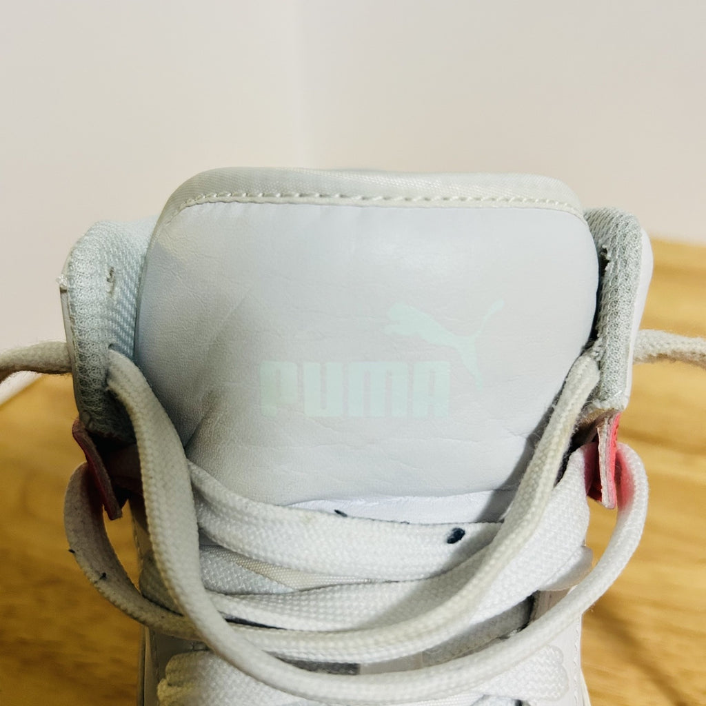 Puma Rebound LayUp Mid White Coral Womens 6.5C Sneakers 370486 35