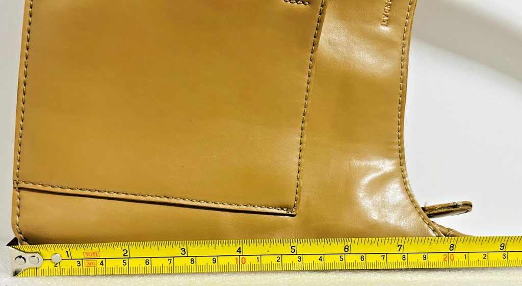 Mondani Mustard Yellow Shoulder Bag Faux Leather Double Pocket