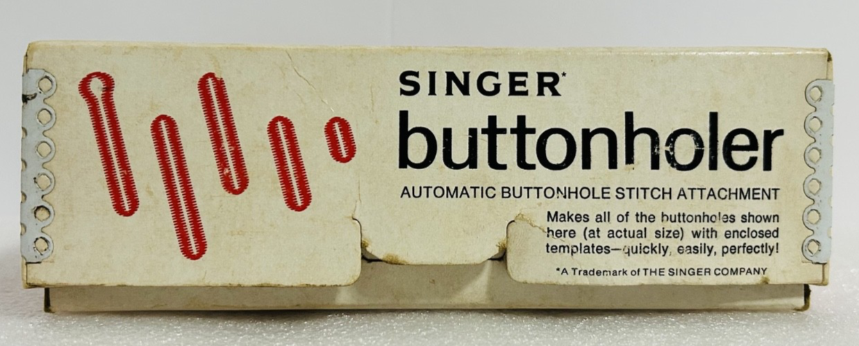 Singer Automatic Buttonholer Attachment w Templates Box Manuals Made USA