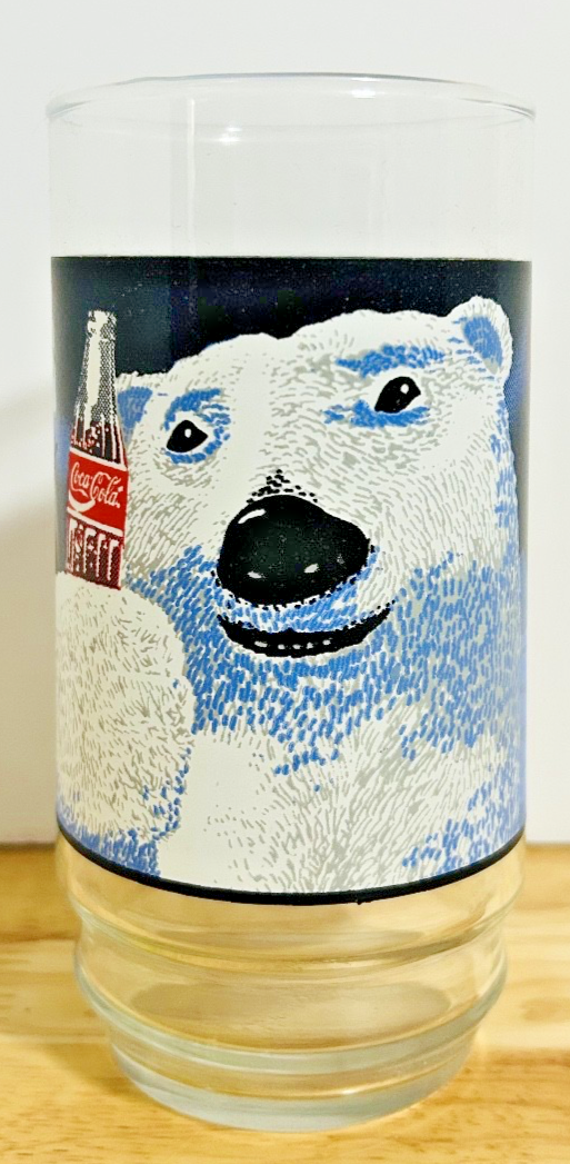 Vintage Coca-Cola Polar Bear 16oz Glasses Set of 8 w/ Original Box – Rare Coke