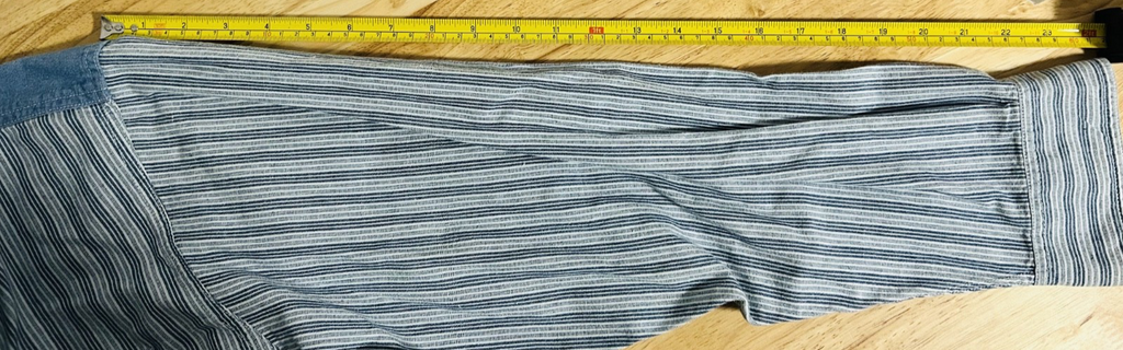 American Eagle Outfitters XL Striped Denim Button Shirt 100% Cotton
