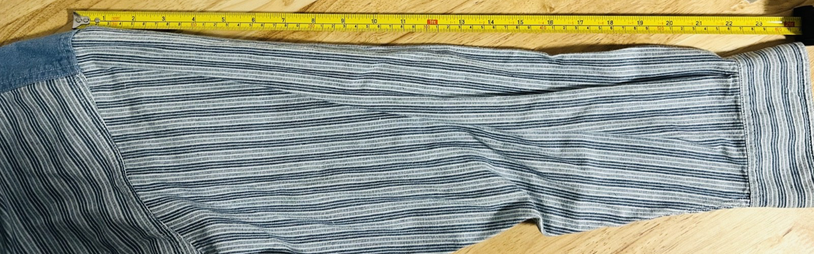 American Eagle Outfitters XL Striped Denim Button Shirt 100% Cotton