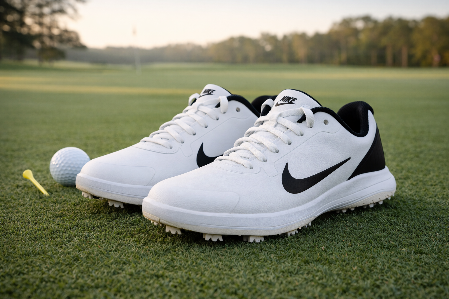 Nike Golf FITSOLE White Black Spikeless Shoes Womens 6.5 CT0531 101