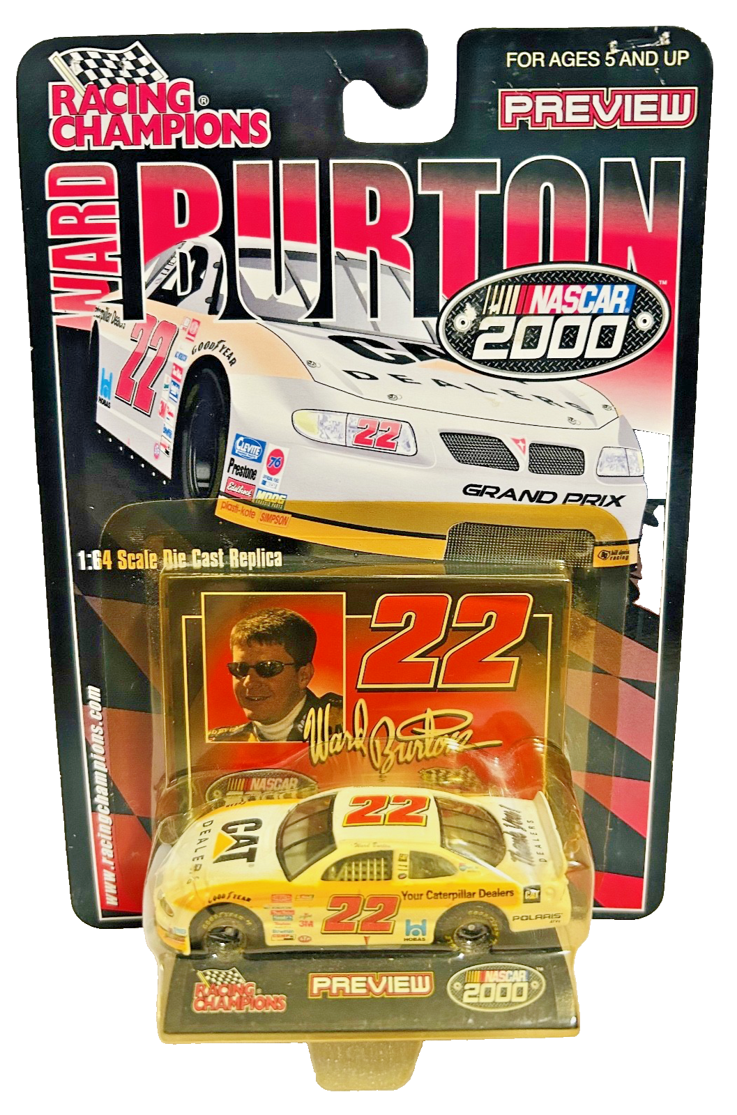 Racing Champions NASCAR 2000 Ward Burton #22 CAT Dealers 1:64 Diecast