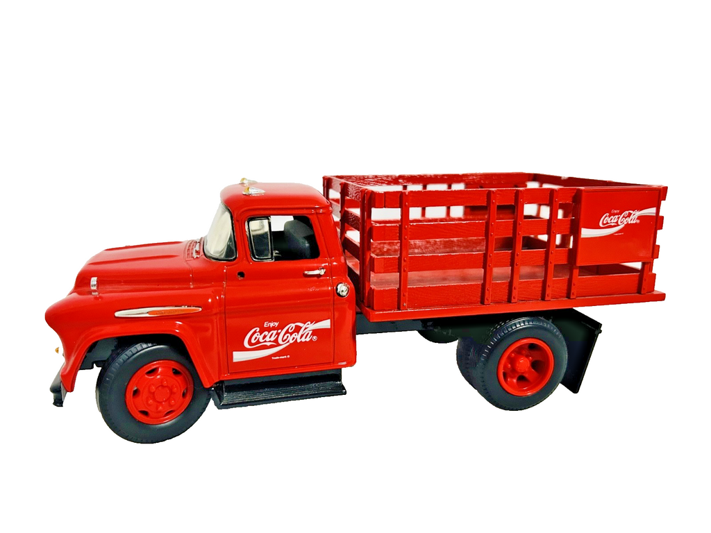 Ertl Coca-Cola Diecast Stake Truck w Vending Machines Dolly F296