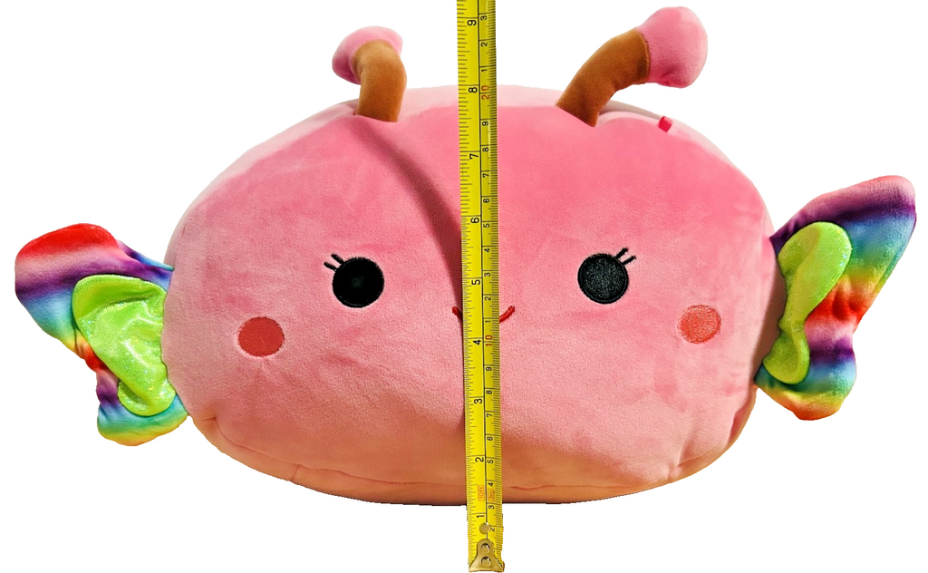 Squishmallows Stackable Pink Axolotl Plush Rainbow Gills Jazwares 16”
