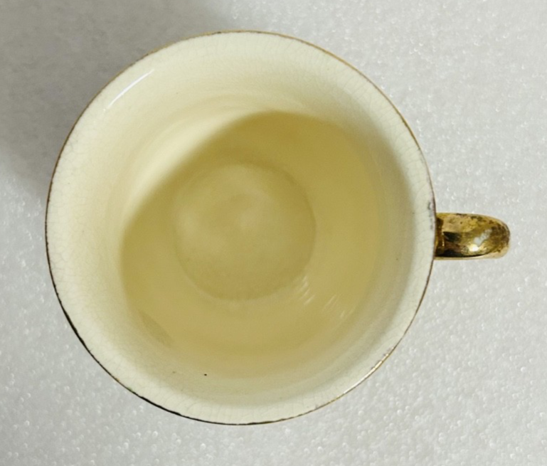 Occupied Japan Hand Painted Demitasse Cup w 3 Saucers Cherubs Vintage