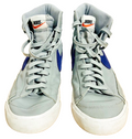 Nike Blazer Mid Gray Blue KSU Wildcats Leather Sneakers Men’s 10.5
