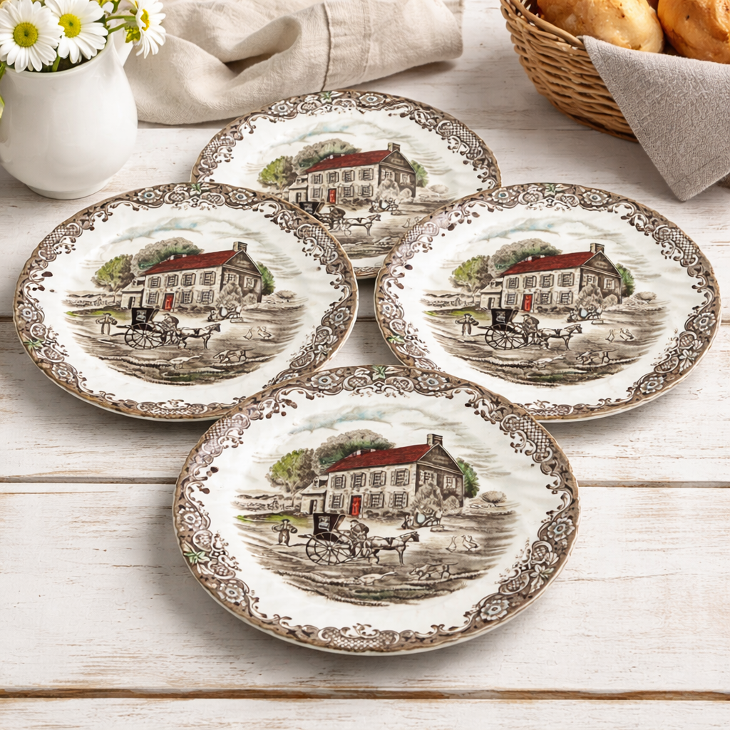 Johnson Brothers Heritage Hall Pennsylvania Fieldstone Salad Plates Set of 5