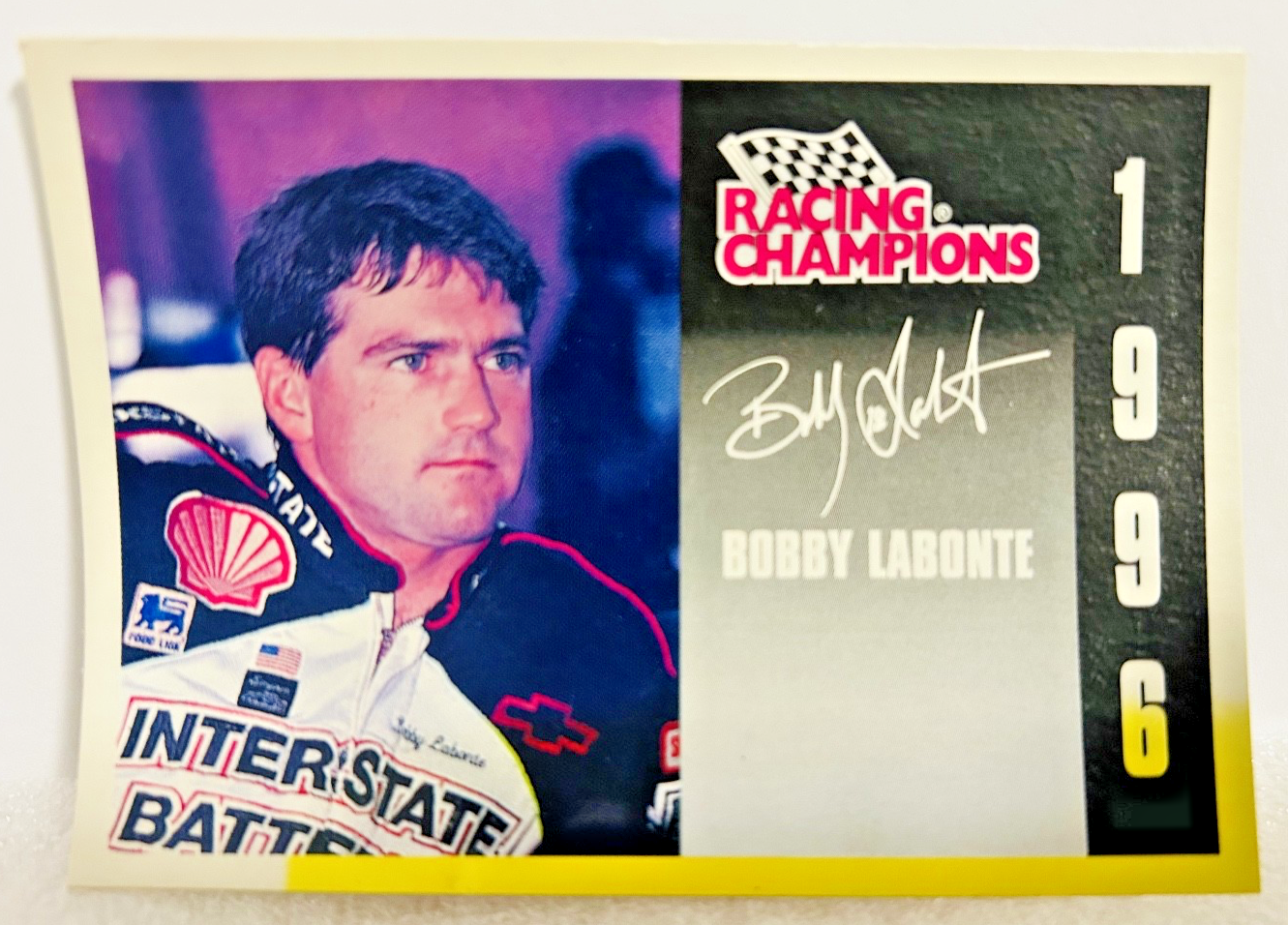 Bobby Labonte #18 Interstate Batteries Racing Champions NASCAR Diecast w/ Card