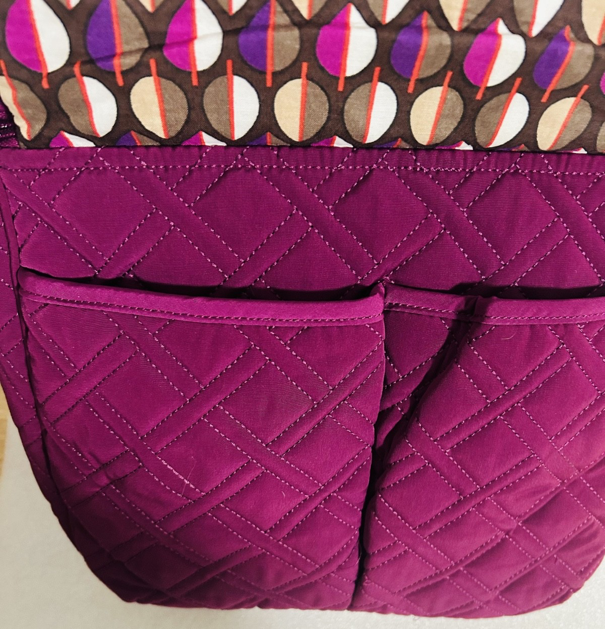 Vera Bradley Magenta Quilted Crossbody Shoulder Bag Pink