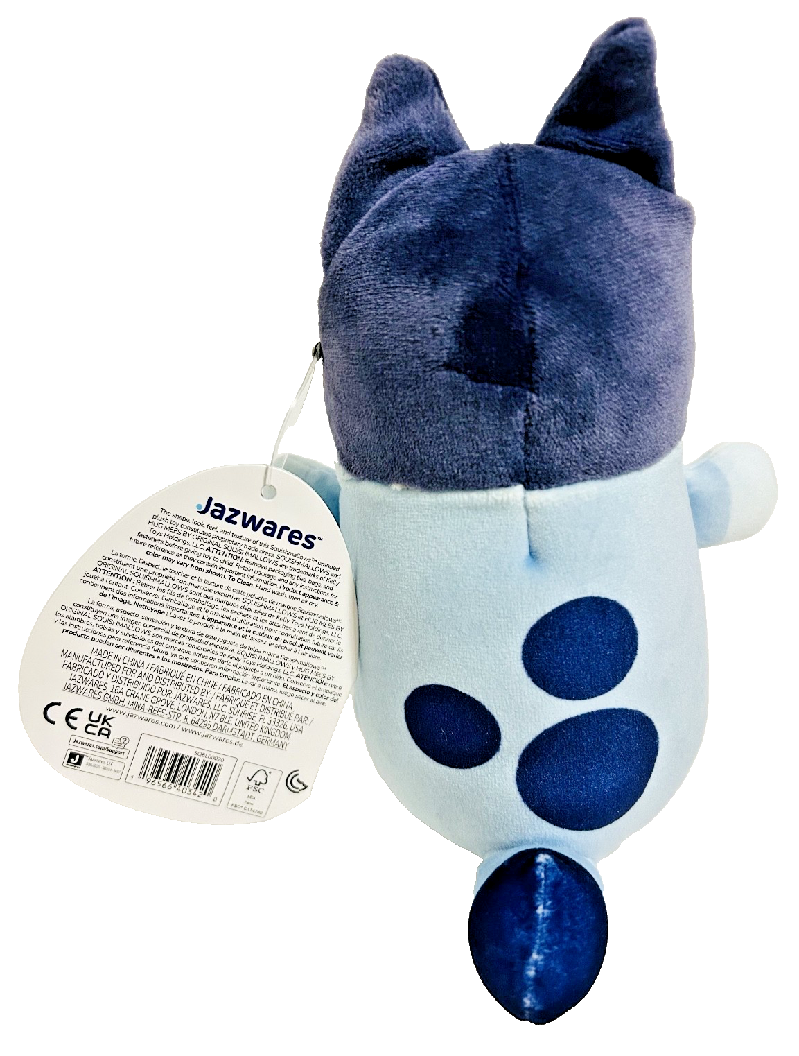 Squishmallows Bluey HugMees Original Plush Toy 10" Bluey With Tags