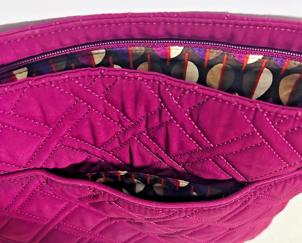 Vera Bradley Magenta Quilted Crossbody Shoulder Bag Pink