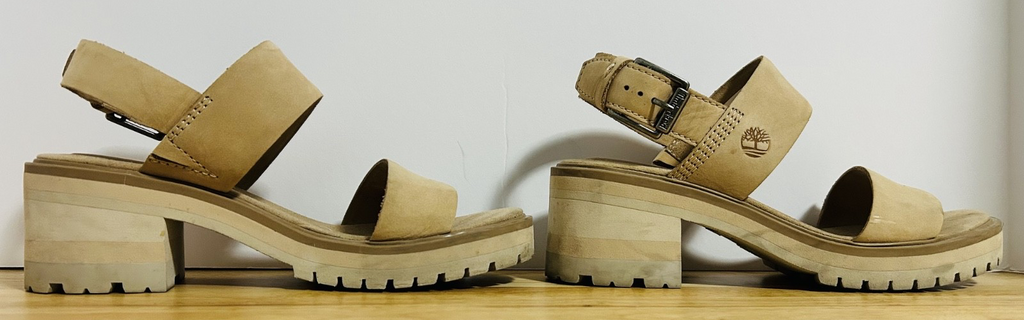 Timberland Women’s Platform Sandals Tan Nubuck Leather Size 6.5