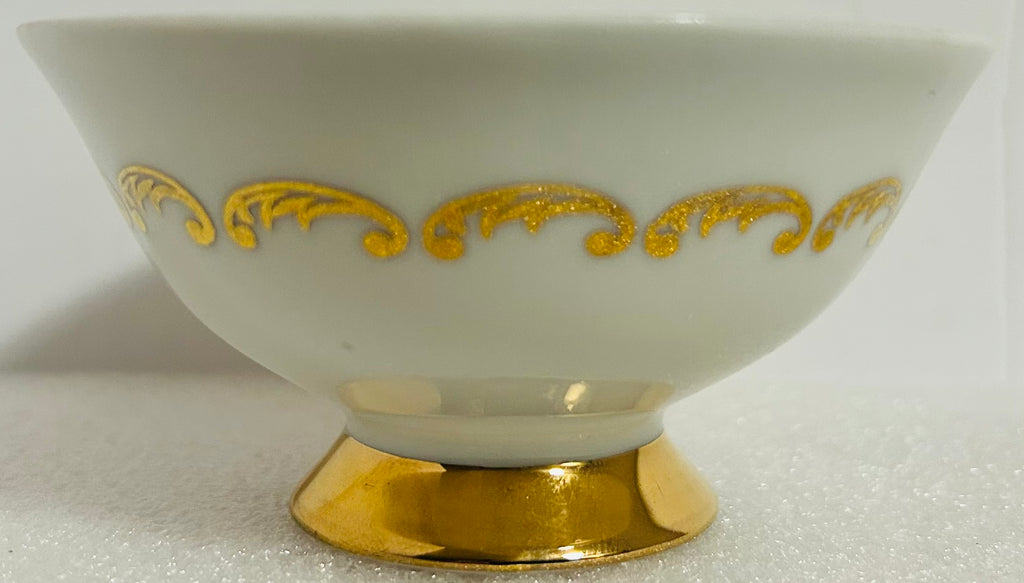 Royal Staffordshire Olde Beau Teacup Saucer Gold Floral England