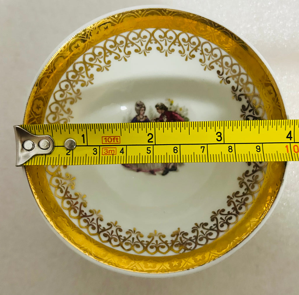 Royal Staffordshire Olde Beau Teacup Saucer Gold Floral England