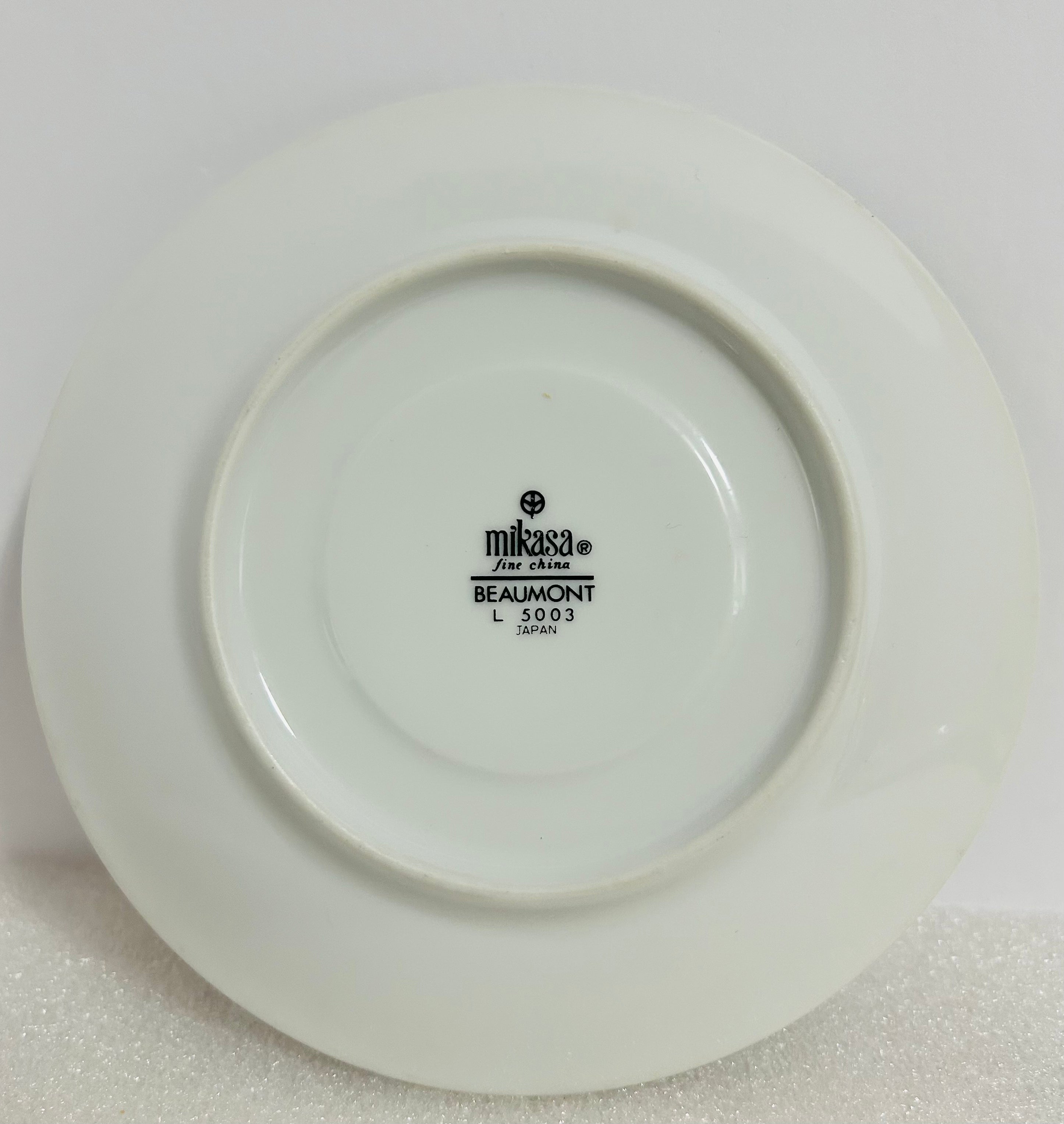 Mikasa Beaumont L5003 Cup Saucer Plate Set Japan Floral Green Rim