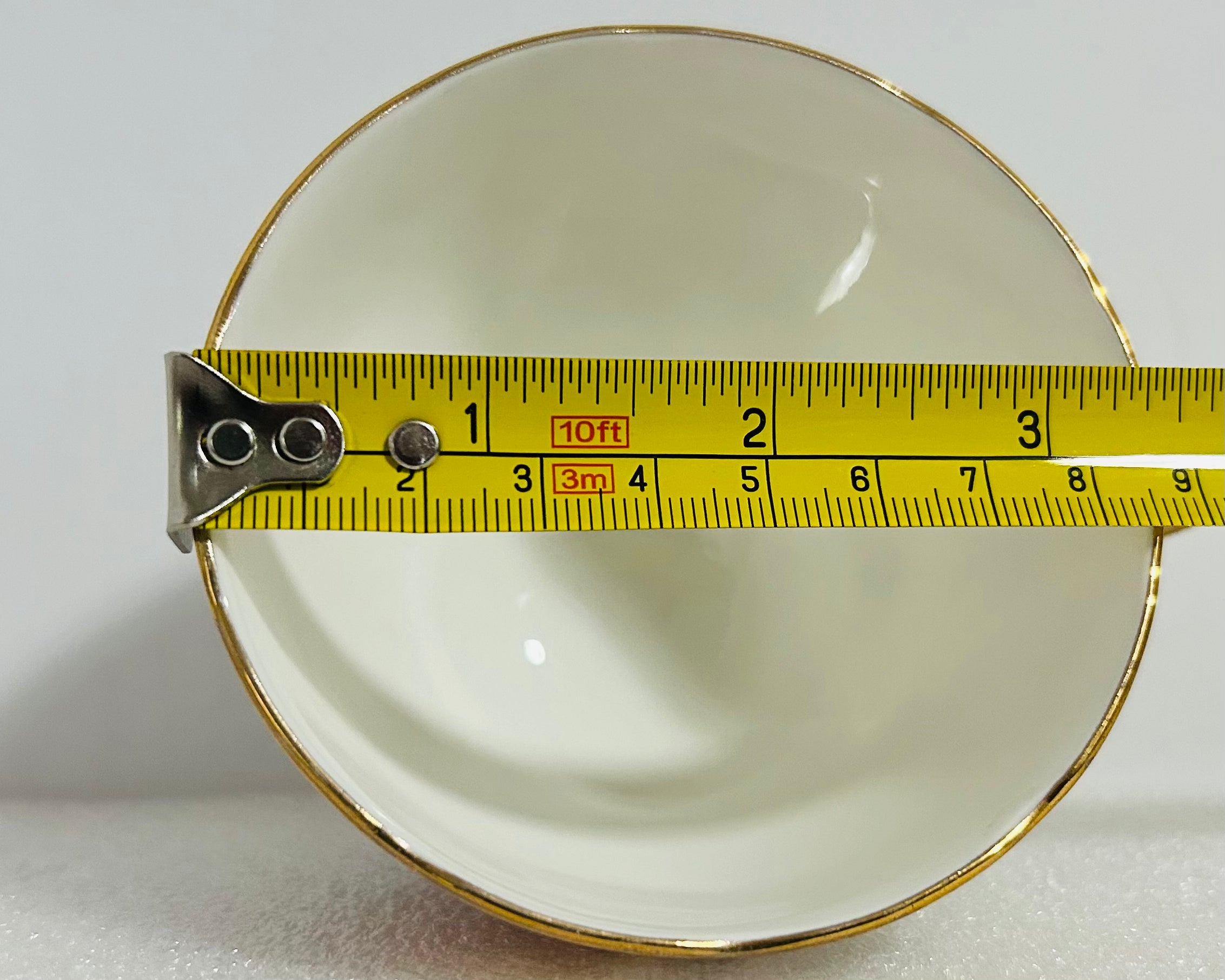 Royal Vale Bone China Teacup Saucer Set Yellow Rose Gold 8215