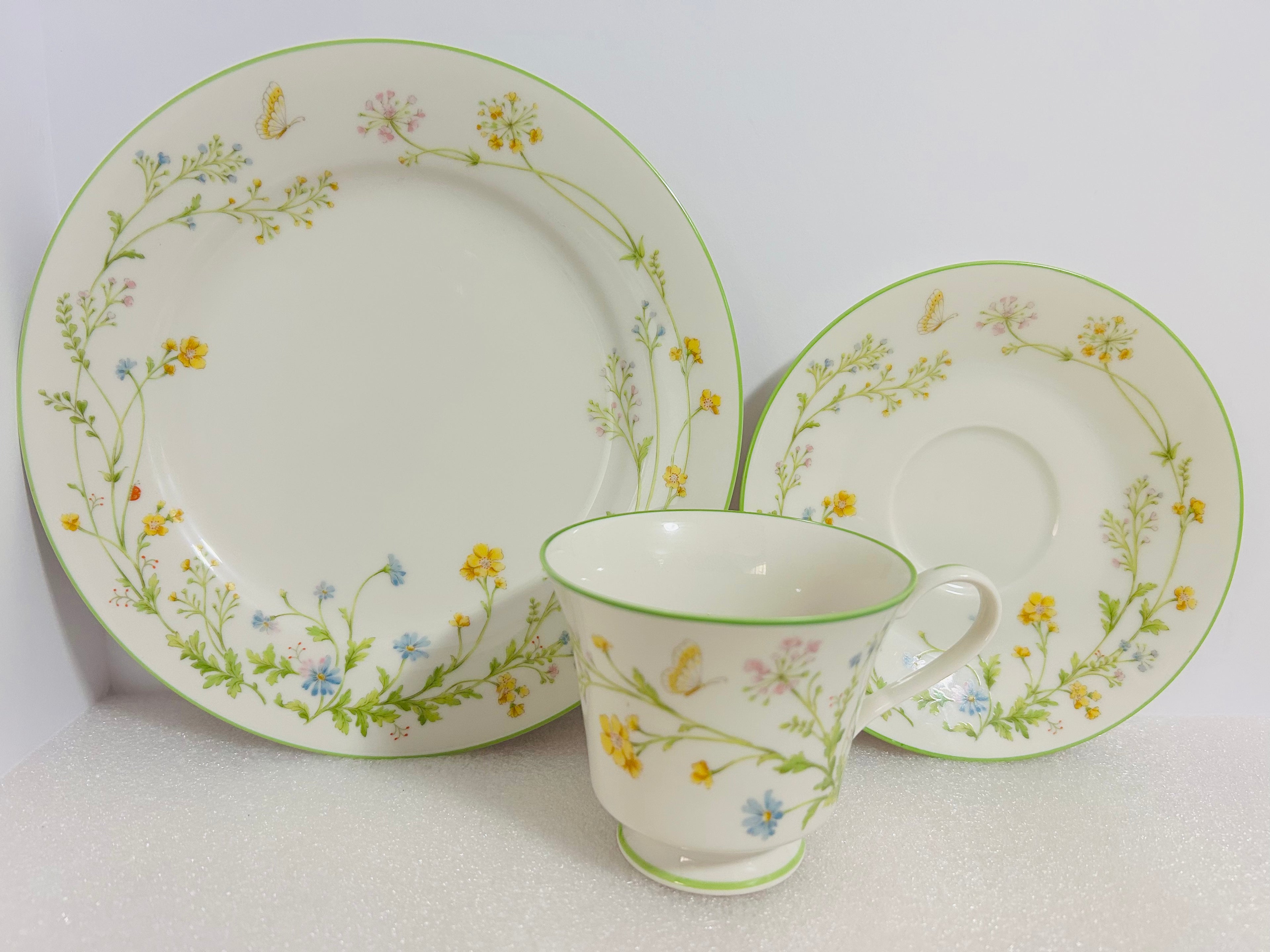Noritake Reverie 7191 3pc Place Setting Dinner Plate Cup Saucer