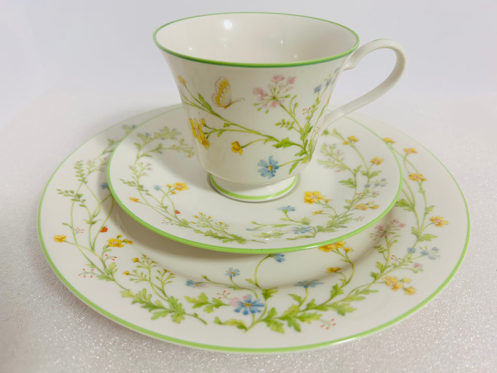 Noritake Reverie 7191 3pc Place Setting Dinner Plate Cup Saucer