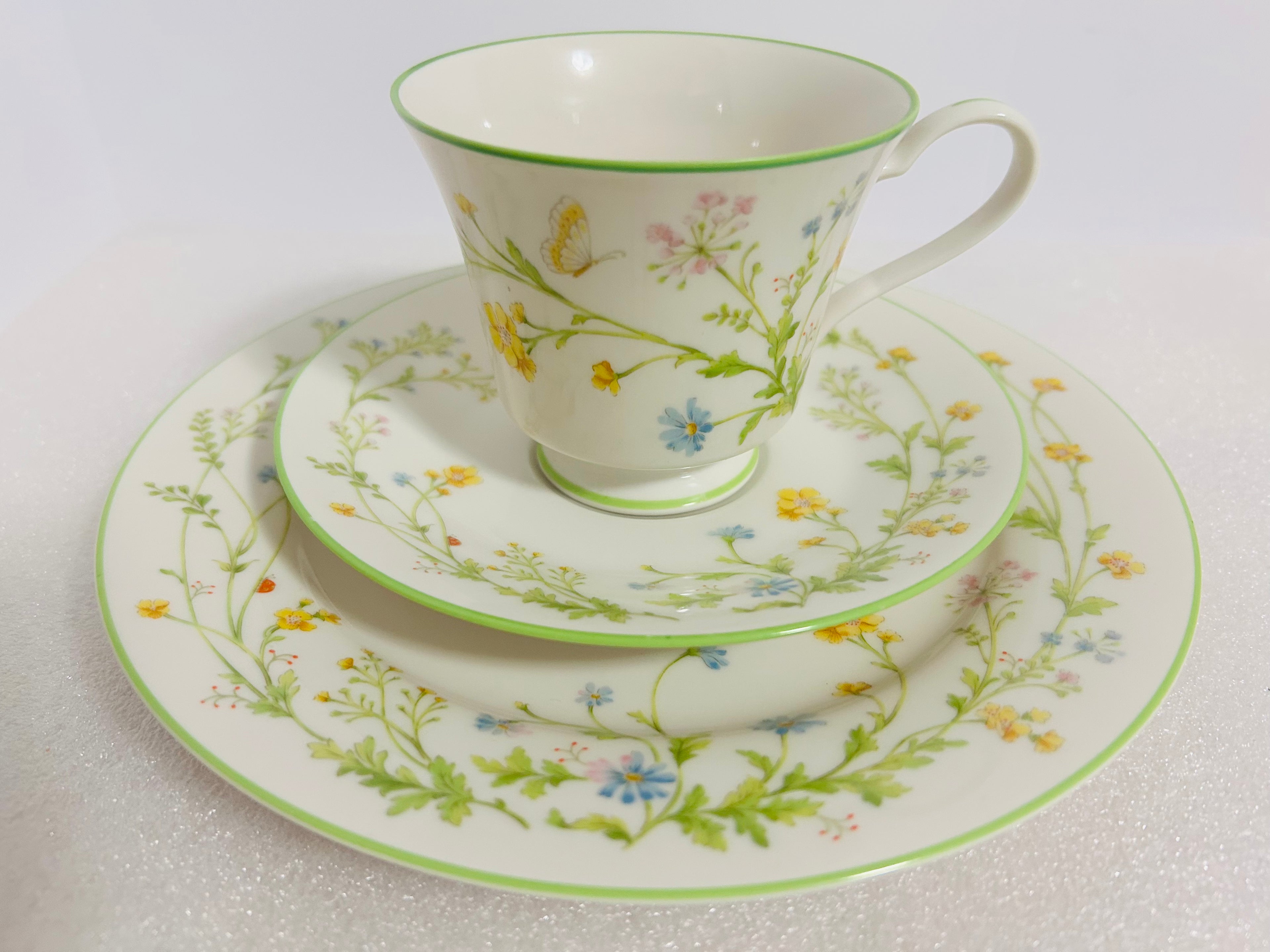 Noritake Reverie 7191 3pc Place Setting Dinner Plate Cup Saucer
